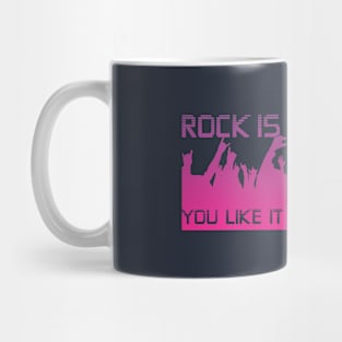 Rock is like Bacon (purple) Mug